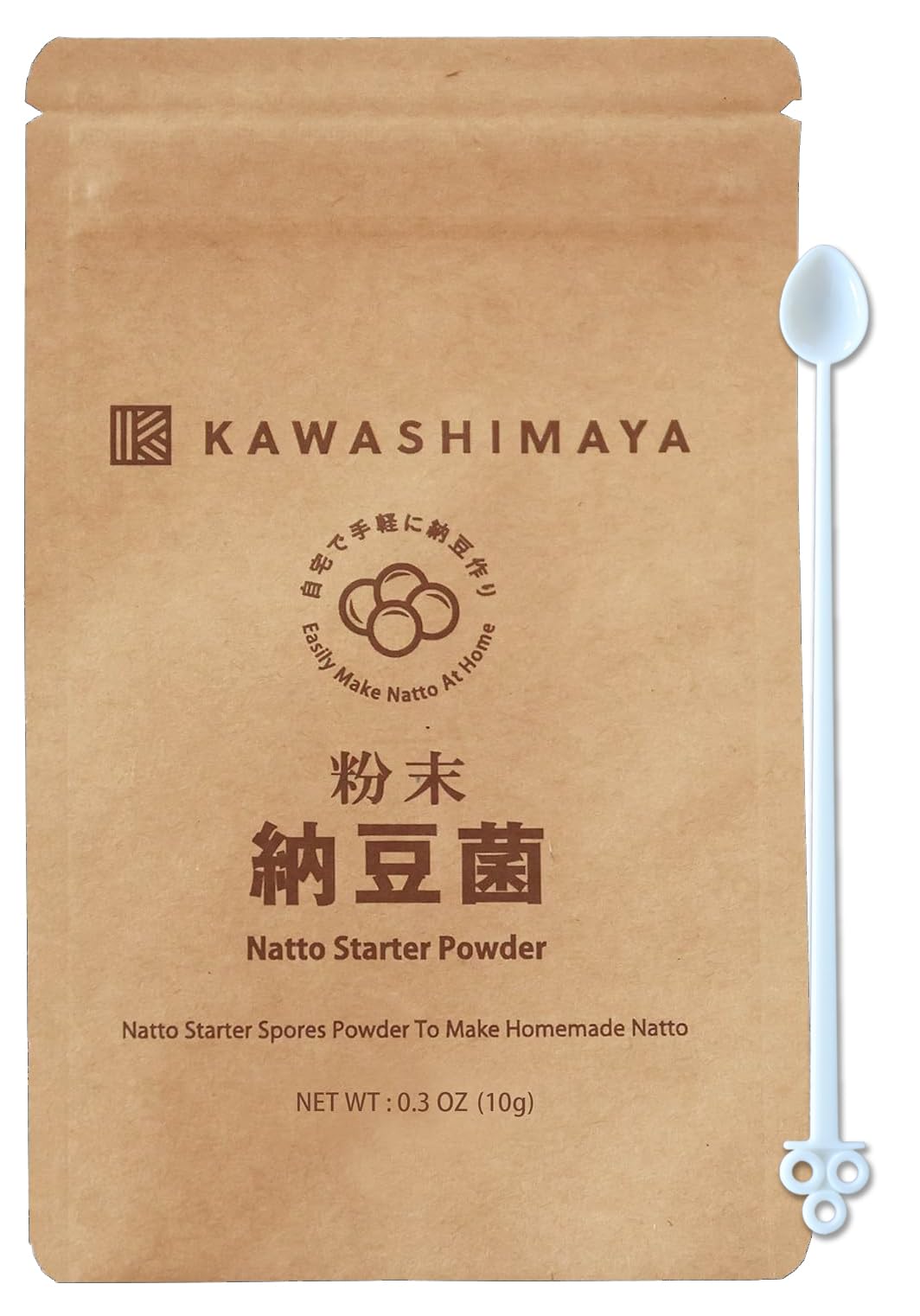 Kawashimaya natto starter 3g packaging front view for easy batch fermentation