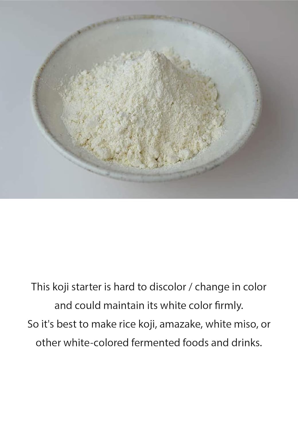 Kawashimaya rice koji in a bowl ready for koji making