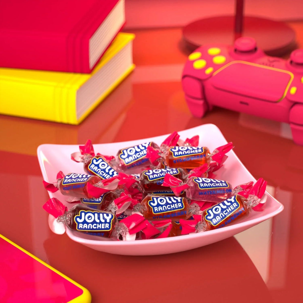 KB Merchandise Jolly Rancher Awesome Reds close-up captures glossy candies.