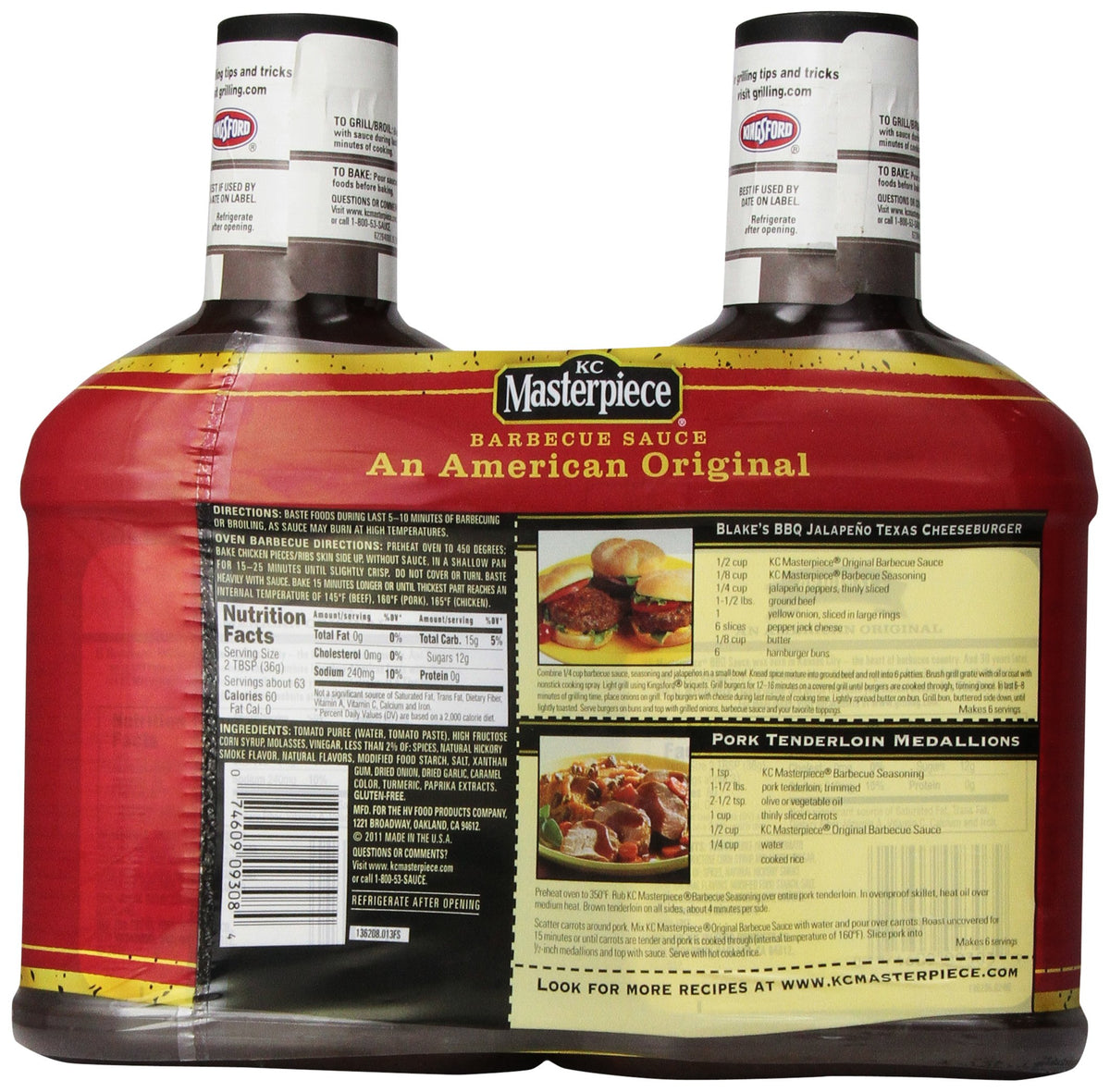 KC Masterpiece Original Sauce on ribs, bold flavor for BBQ nights.