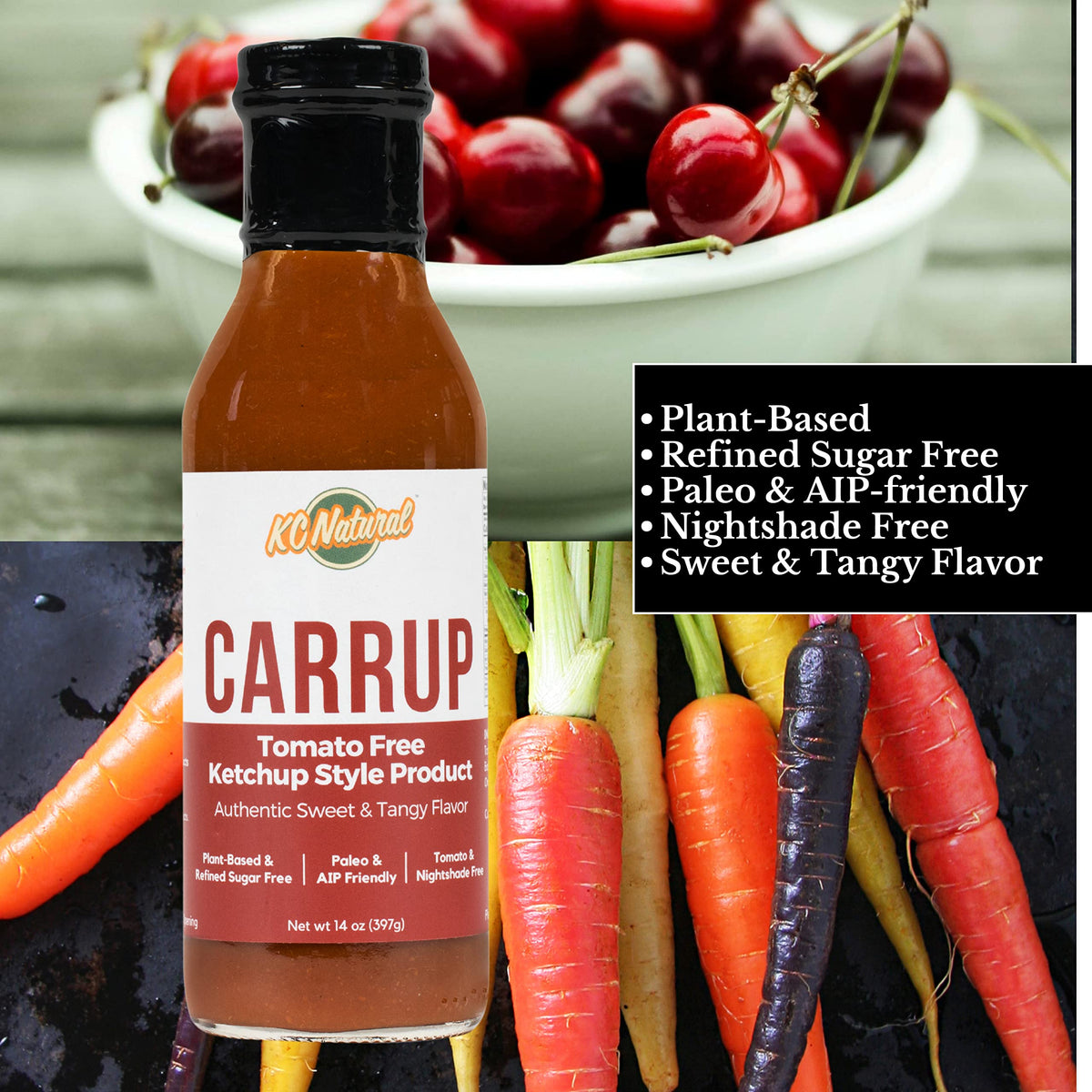 KC Natural Carrup as a dipping sauce for vegetables and meats