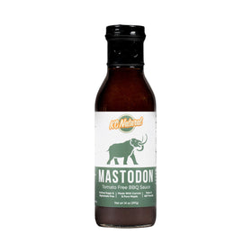 KC Natural Mastodon Paleo AIP BBQ Sauce bottle offering gluten-free glaze for grilling.