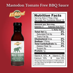 KC Natural Mastodon Paleo AIP BBQ Sauce ingredients close-up emphasizing carrots and molasses.
