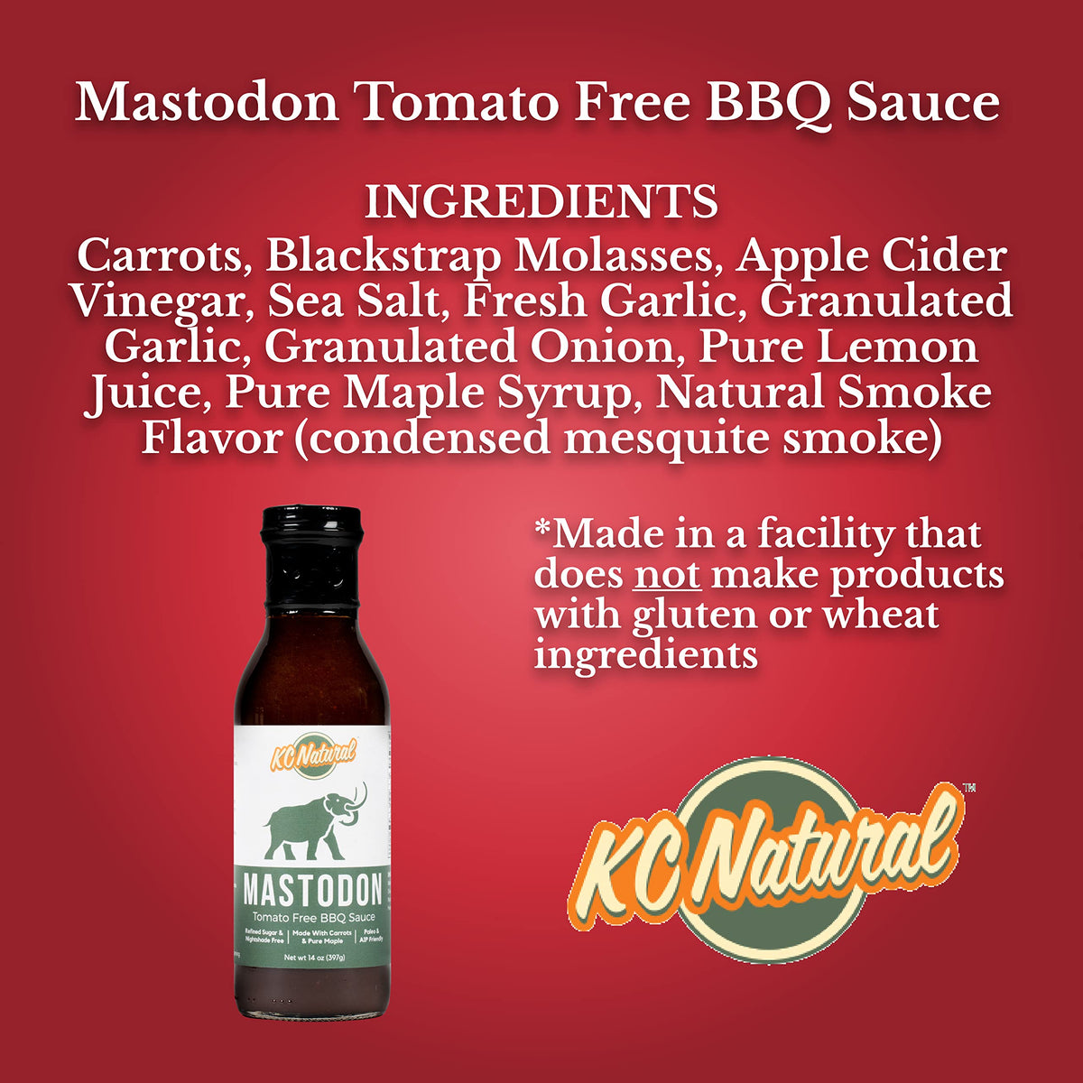 KC Natural Mastodon Paleo AIP BBQ Sauce pour shows smooth, sweet-smoky glaze.