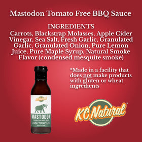KC Natural Mastodon Paleo AIP BBQ Sauce pour shows smooth, sweet-smoky glaze.