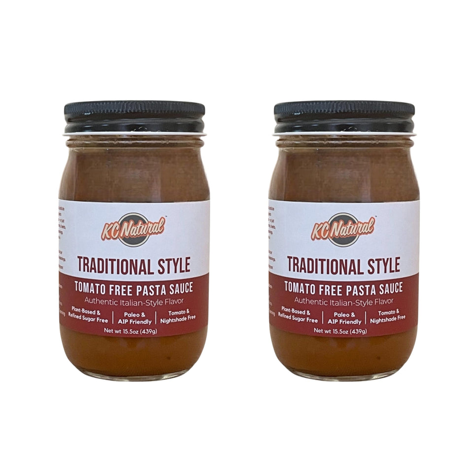 KC Natural Tomato Free Pasta Sauce bottle pour, ideal for quick weeknight meals