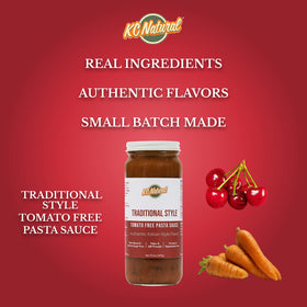 KC Natural tomato-free sauce with Paleo AIP icon on the front