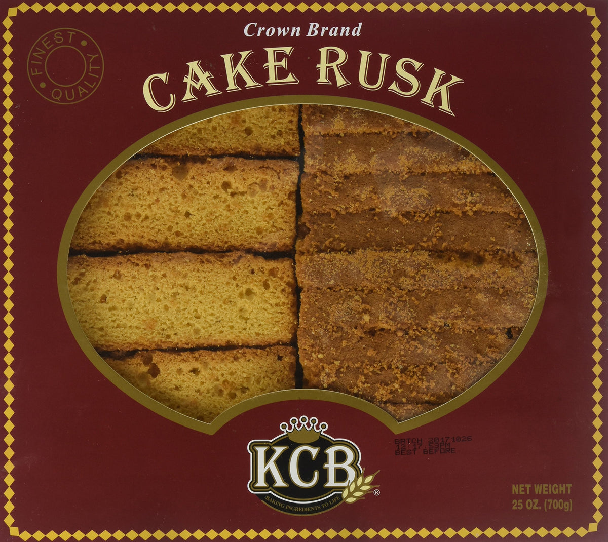 KCB Crown Cake Rusk crisp biscuit, ideal with tea or coffee