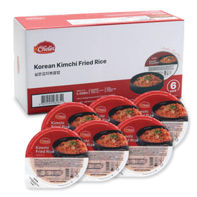KCHELIN microwaveable kimchi fried rice bowl in a six-pack for quick meals.