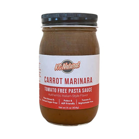 KC Natural Paleo AIP No Tomato Carrot Marinara jar, tomato-free flavor for tomato-free meals
