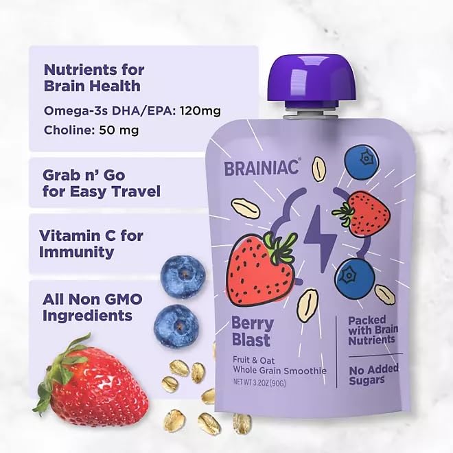KD Chocolates Brainiec smoothie texture closeup highlights creamy oats and fruit.