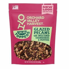 Close-up of glazed pecans on KD Chocolates salad toppers enhancing flavor on salads