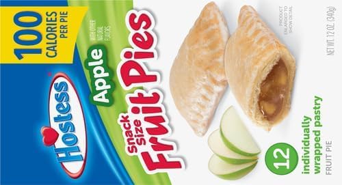 KD Chocolates Hostes Snack Size Apple Pies flaky crust with fruity filling.
