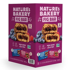 KD Chocolates Natures Bakery fig bars variety pack front view, wholesome on-the-go snack