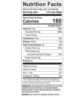 KD Chocolates NuTrael Granola close-up shows crunchy texture with low-carb appeal