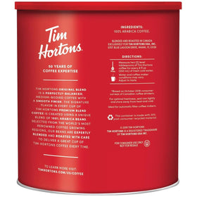 KD Chocolates Tiim Hortons Original Blend coffee beans show premium Arabica quality.