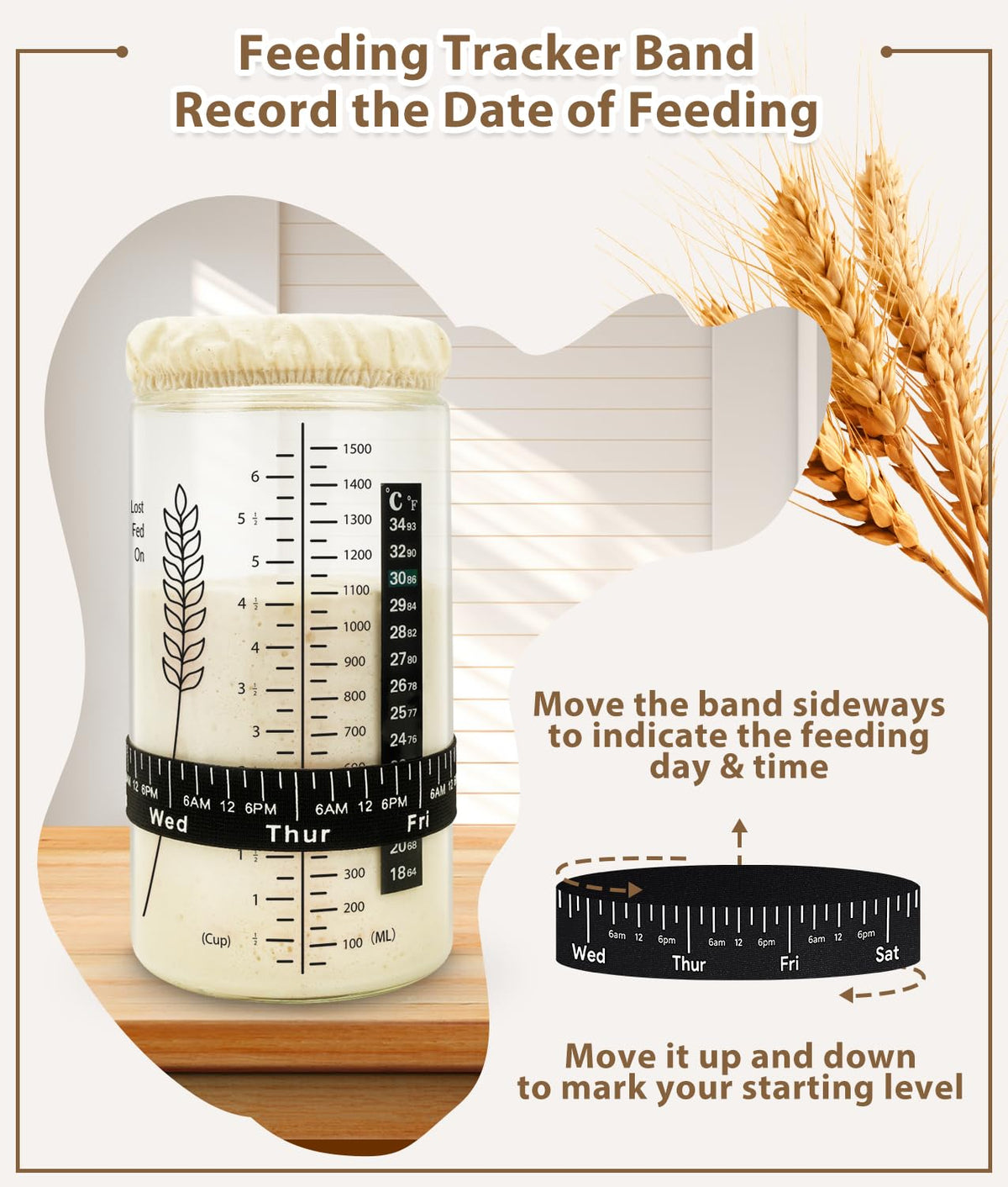Keafont breathable cloth cover supports countertop fermentation.