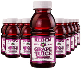 Kedem Concord Grape Juice 8oz bottle pack shot for gifting and Sabbath packages.