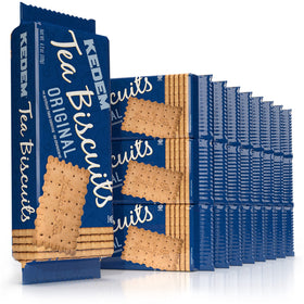 Kedem Tea Biscuits Plain 24-pack on a serving tray, ideal with tea