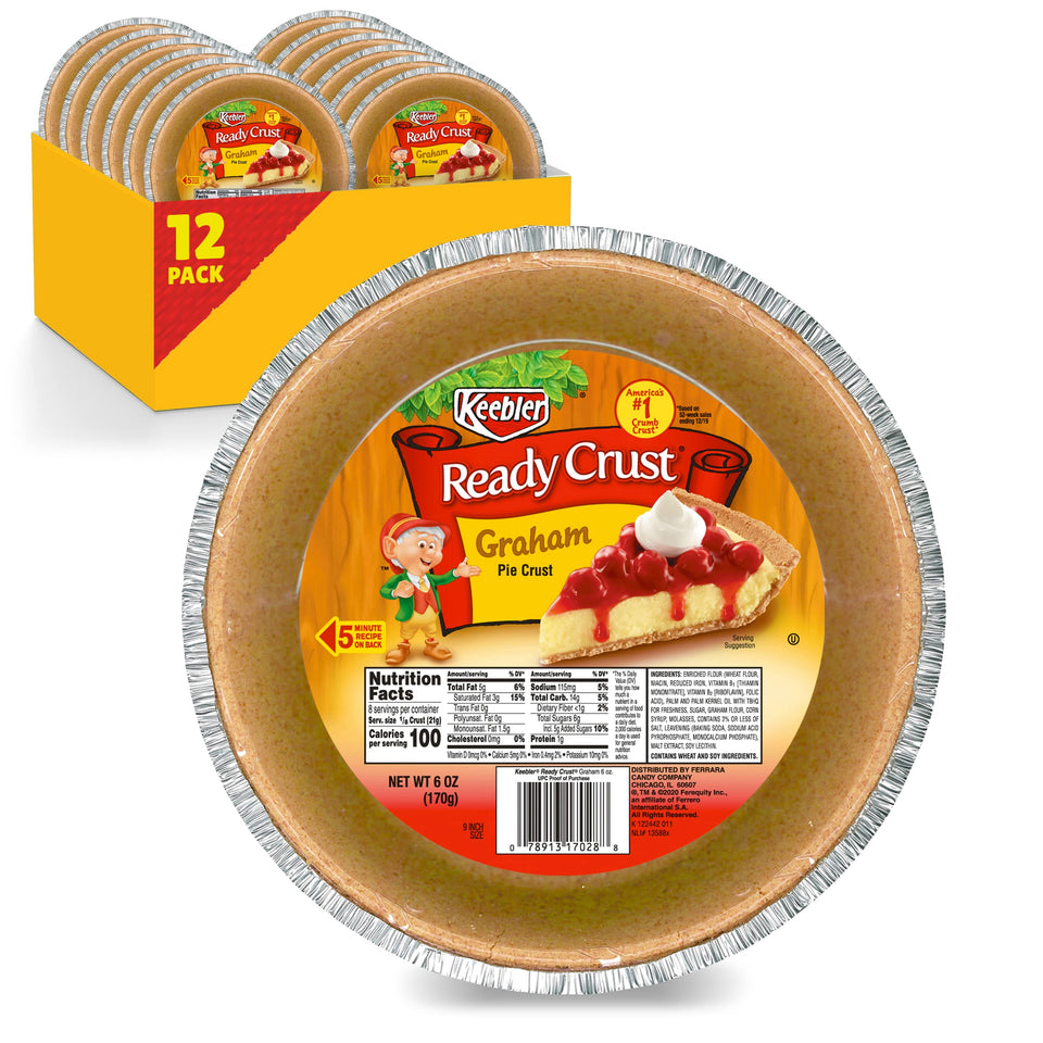 Keebler Ready Crust 9-Inch graham-cracker crust close-up showing crumb texture for pies