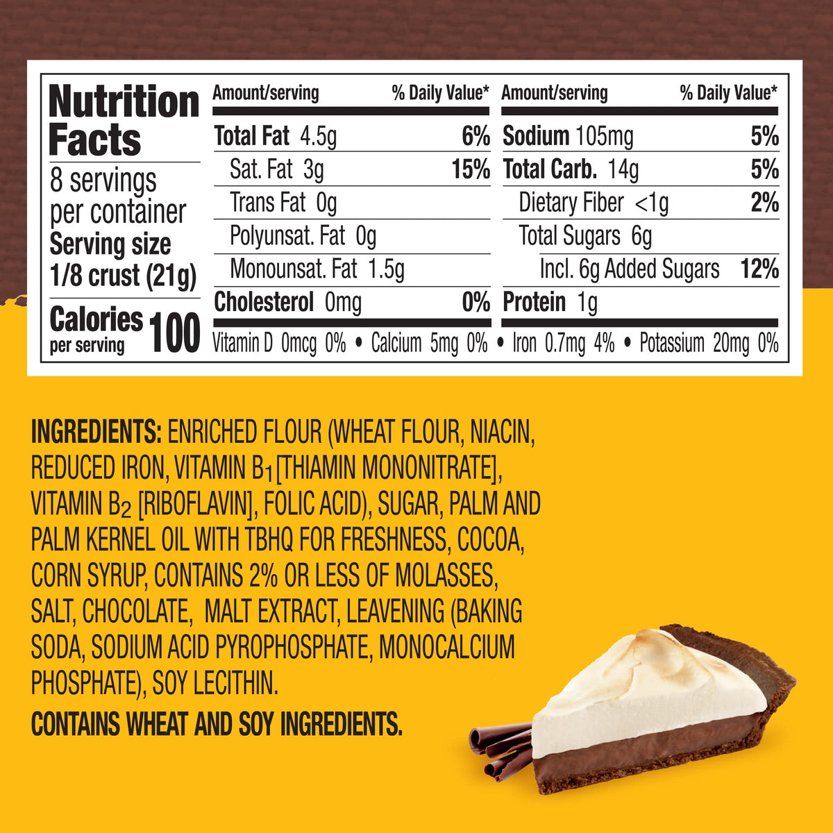 Crust packaging keeps freshness intact until you’re ready to bake or chill.