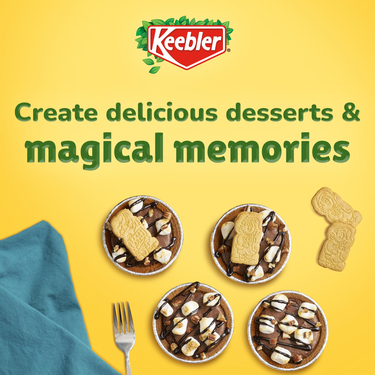 Baked crust from Keebler Ready Crust mini graham crusts turns golden