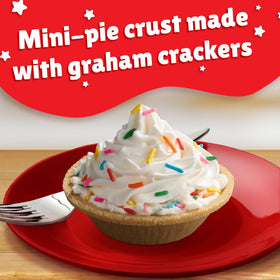 Close-up of Keebler Ready Crust mini graham crusts with crisp texture