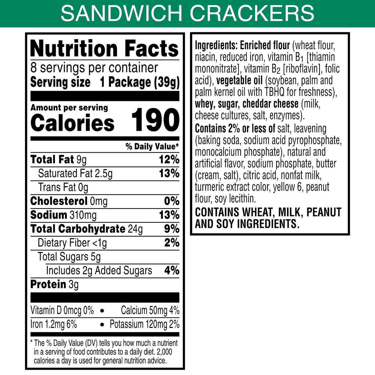 Keebler crackers baked in the USA with no high fructose corn syrup