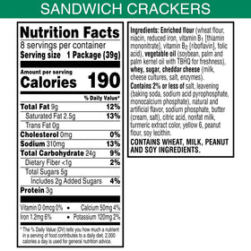 Keebler crackers baked in the USA with no high fructose corn syrup