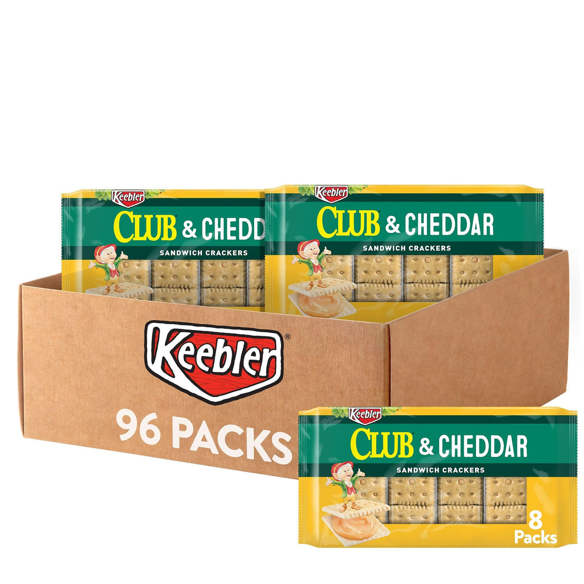 Keebler Club Cheddar sandwich crackers packaged trays for easy lunch packing