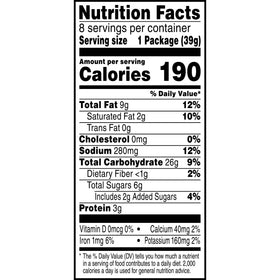 Keebler sandwich crackers packaging front showing the four-tray box