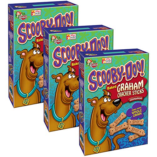 Keebler Scooby-Doo Cinnamon Graham Cracker Sticks 3-pack—lunchbox-friendly whole-grain snack