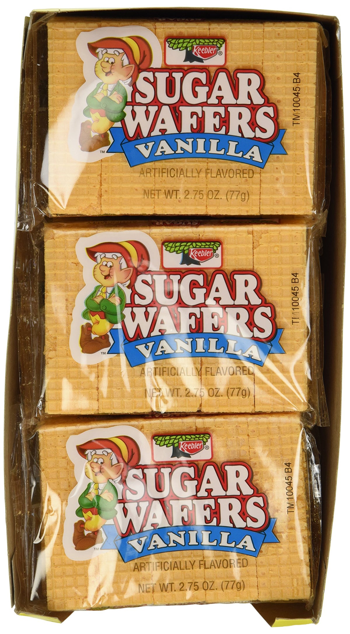 Keebler Sugar Wafer Vanilla close-up showing crisp, layered wafers