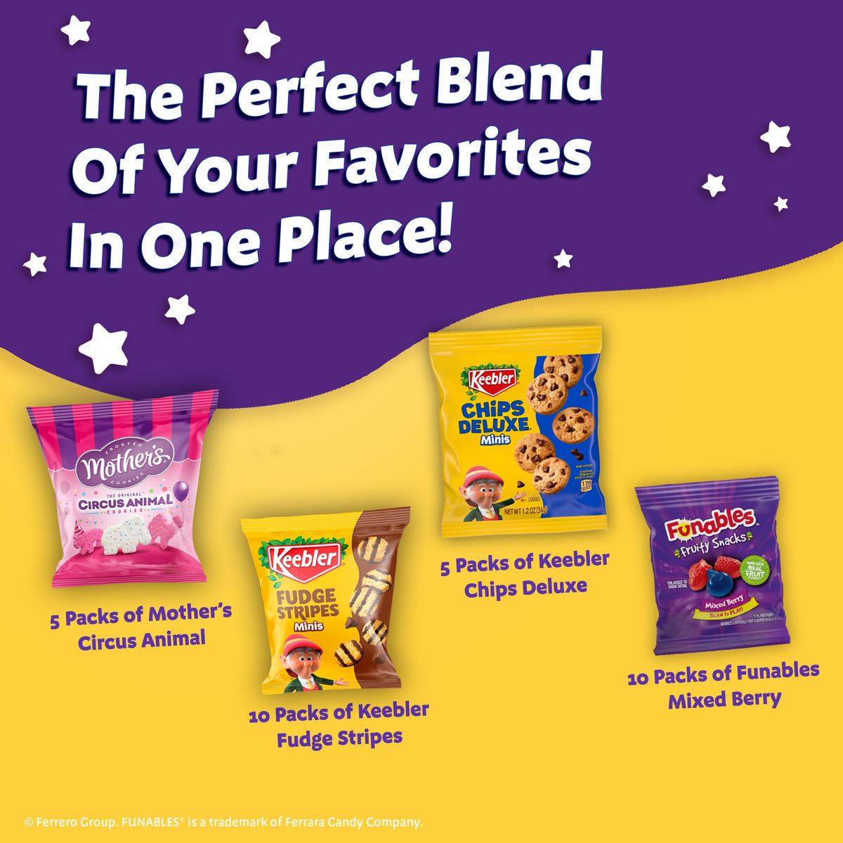 Keebler Variety Treats Pack on a plate, ready to share with friends or family.