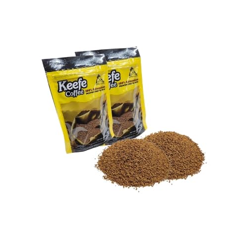 Keefe Coffee prepared cup with bold aroma and smooth finish.