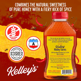 Kelley’s Hot Honey on wood-fired pizza drizzle close-up