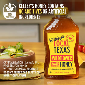Kelley's Wildflower Honey enhances baking with floral notes and natural sweetness.