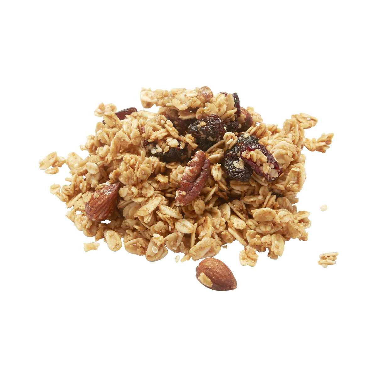 Almonds and pecans in Bear Naked granola for a crunchy, satisfying bite.