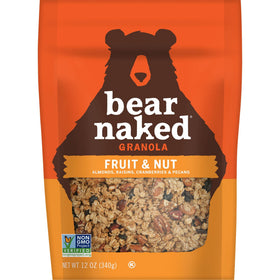 Bear Naked granola portable snack in a resealable pouch during hikes.