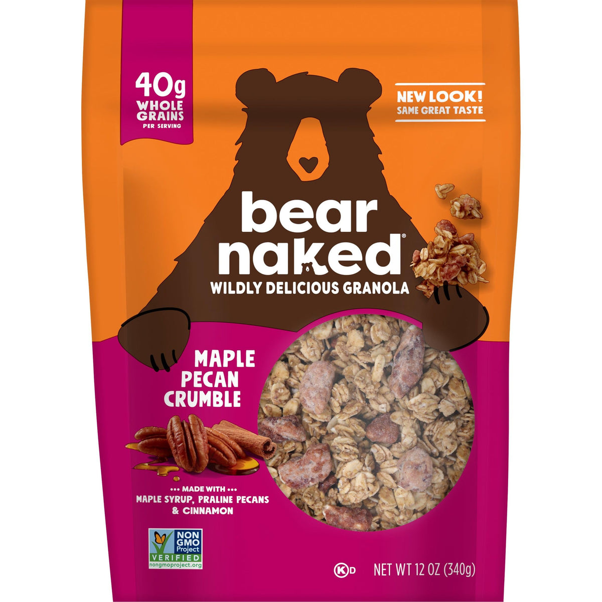 Bear Naked Maple Pecan granola kitchen scene evokes homestyle breakfast moments.