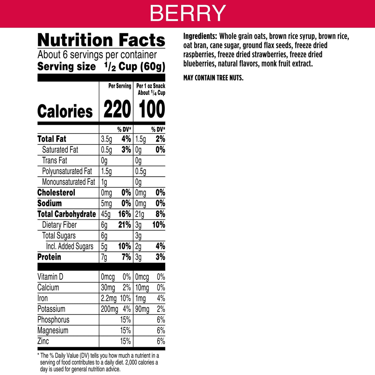 Bear Naked Triple Berry Crunch granola pouch—portable snack for energy.