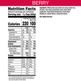 Bear Naked Triple Berry Crunch granola pouch—portable snack for energy.