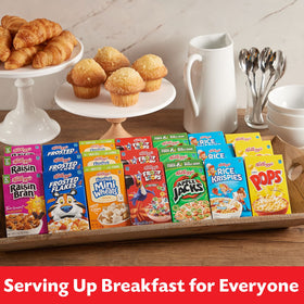 Kellogg's cereals lineup in pantry, a versatile breakfast solution.