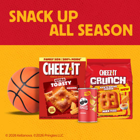 Kellogg's Cheez-It White Cheddar crackers in a colorful box for a bold, cheesy bite.