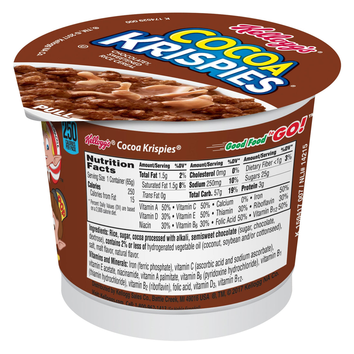 Kellogg's Cocoa Krispies Cups great for kids' snacks and school breaks.
