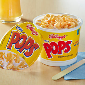 Kellogg's Corn Pops Cups single-serve portions ideal for kids' meals and school lunches.