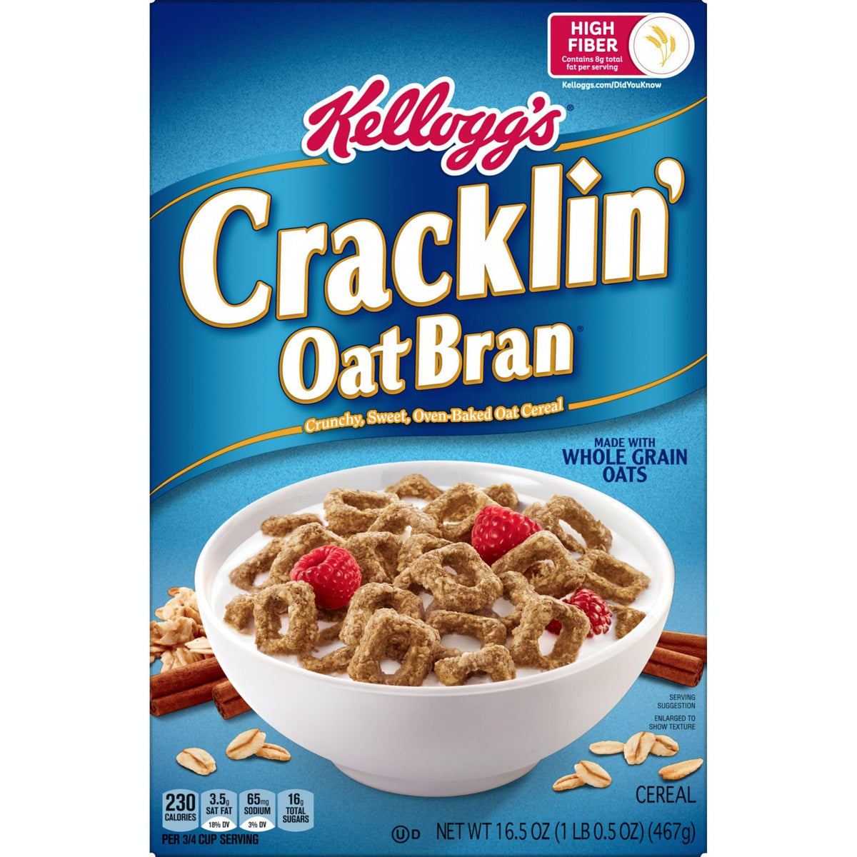 Kellogg's Cracklin' Oat Bran serving scoop for quick breakfast ideas