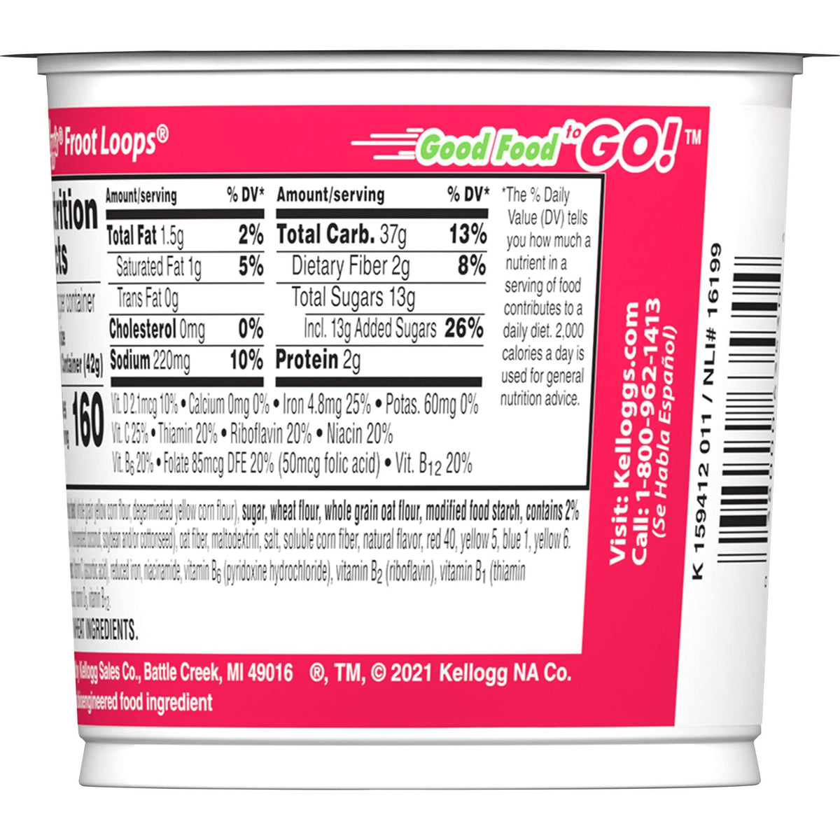 Froot Loops cups deliver a crisp, fruity bite straight from the cup.