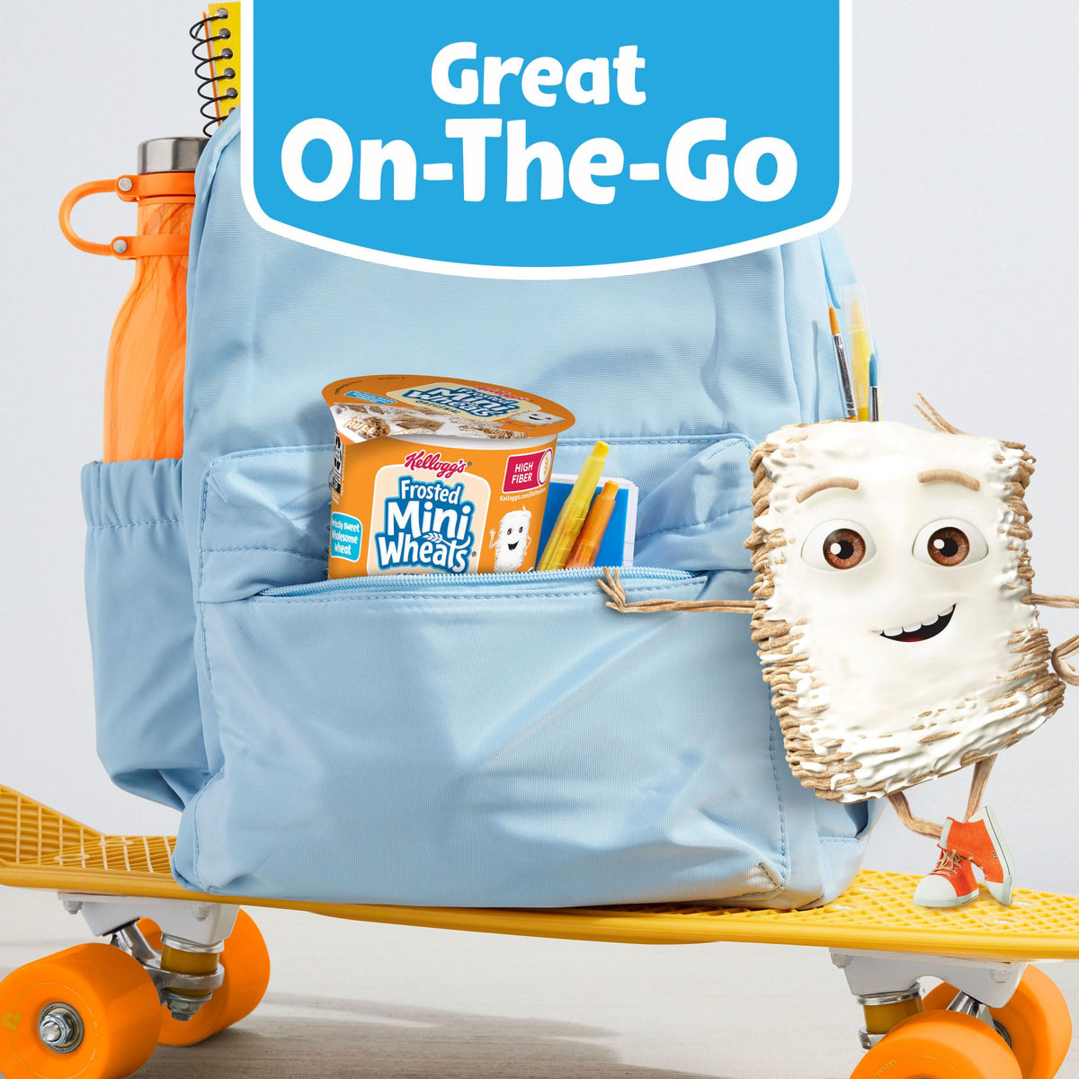 Kellogg's Frosted Mini-Wheats ten-layer whole wheat texture highlight.