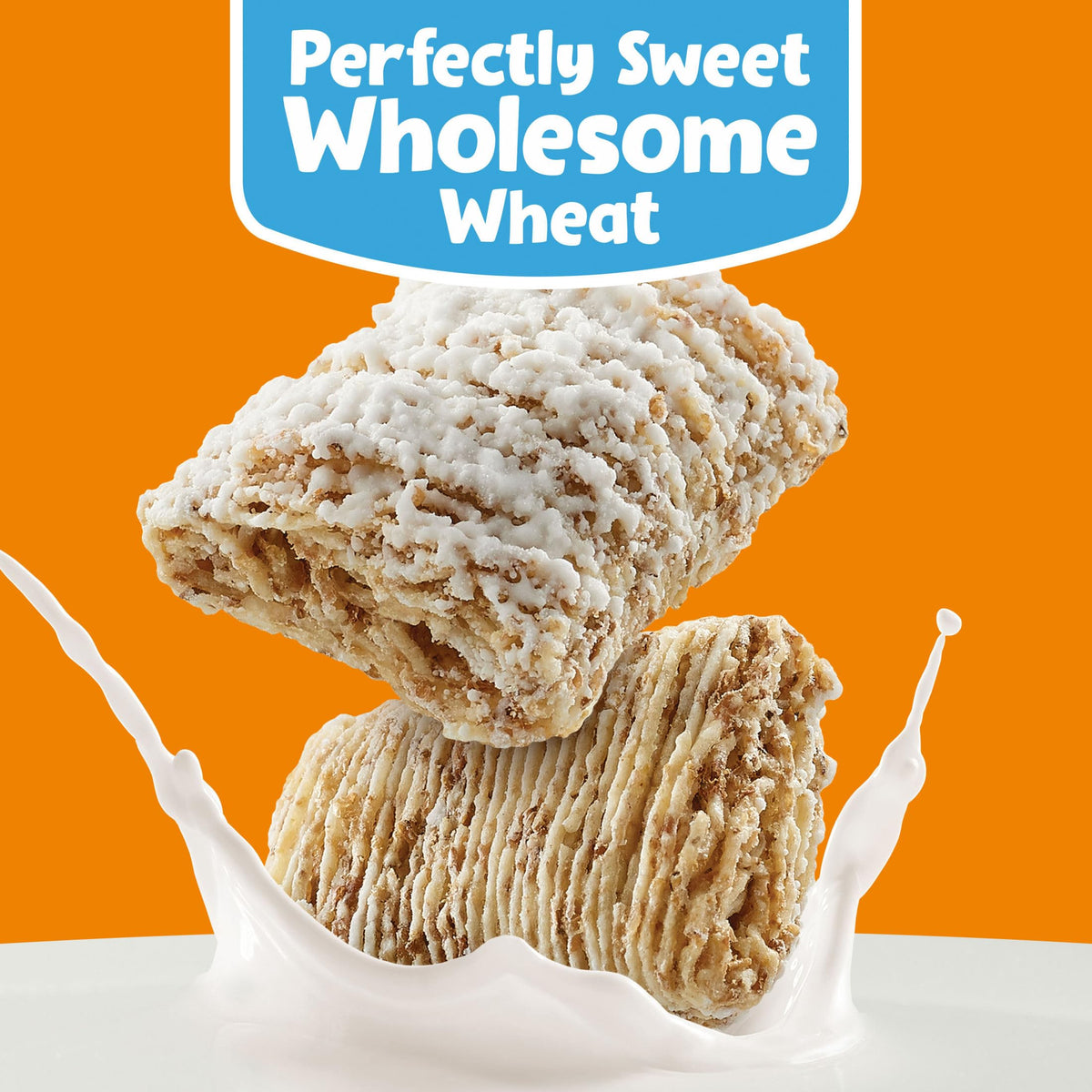 Kellogg's Frosted Mini-Wheats bite-sized biscuits with toast layers.